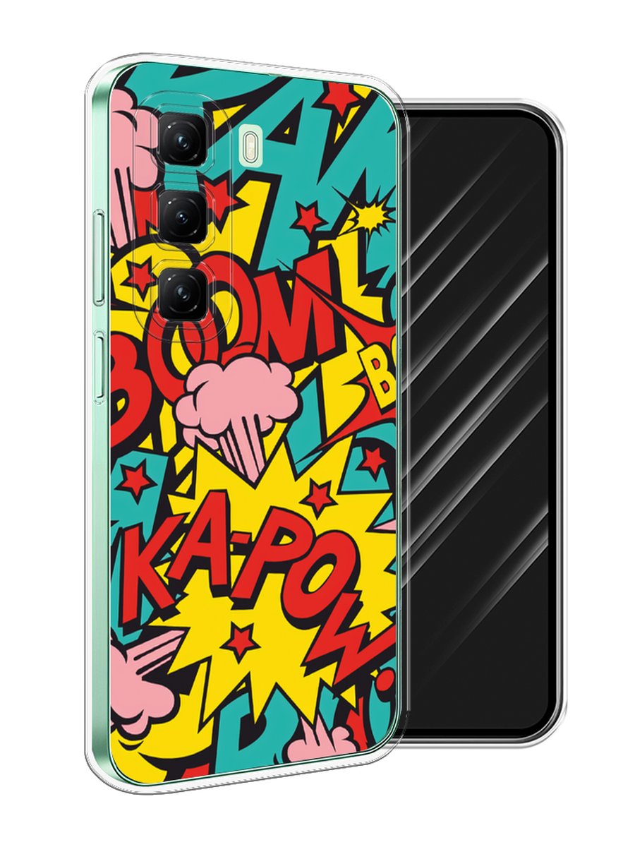 

Чехол Awog на Infinix Hot 50 4G "Постер pop art", Бирюзовый;желтый;красный, 3106550-1