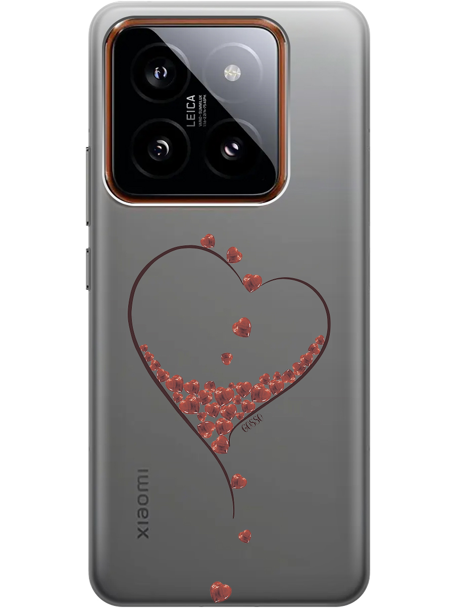 

Силиконовый чехол на Xiaomi 14 Pro с рисунком "Little hearts" прозрачный, Прозрачный;черный, 20012089