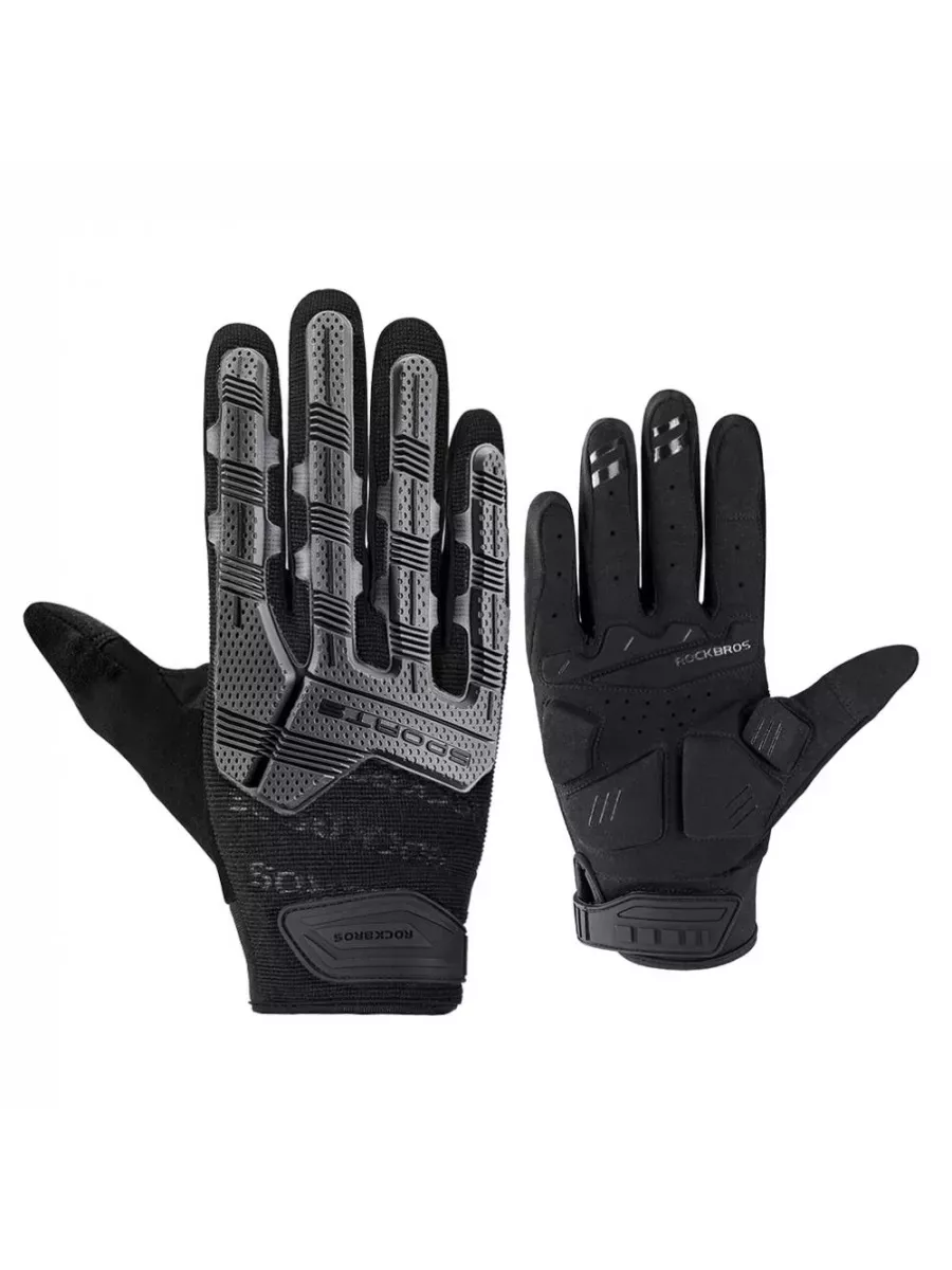 

Перчатки Rockbros спортивные сенсорные S210, черные, XXXL, Черный, S210