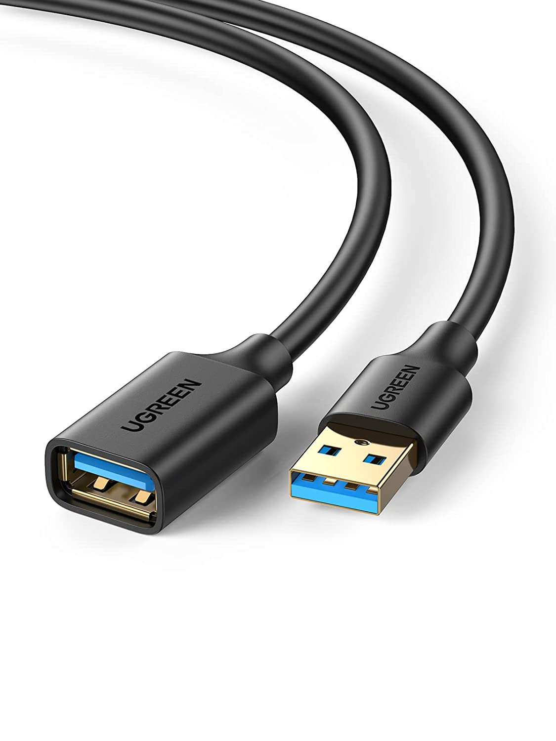 

Кабель uGreen USB - USB вилка-розетка 1м 10368_, Черный, US129 (10368) USB 3.0 Extension Male Cable 1m - Black