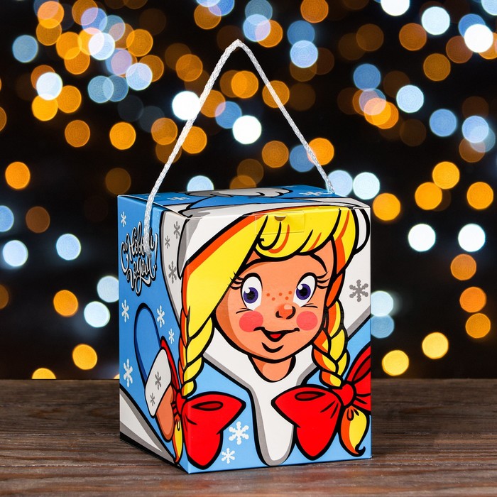 

Подарочная коробка Смекубик Снегурочка,12х12х15,5 см 5 шт., Голубой