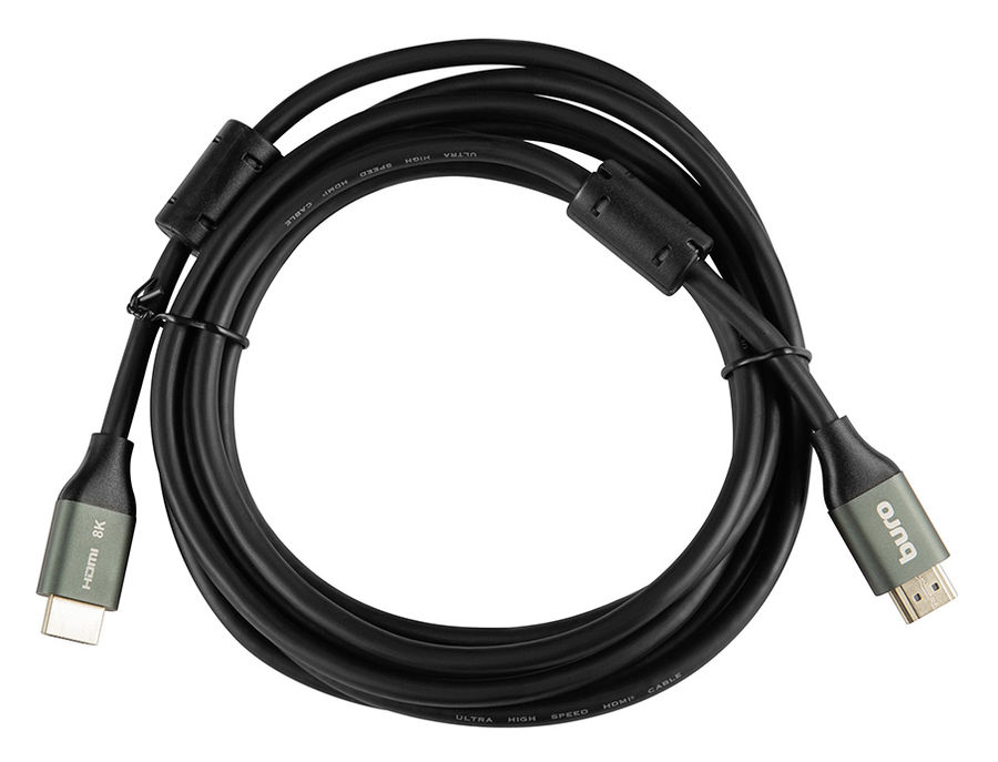 фото Кабель buro hdmi - hdmi 3м black (bhp-hdmi-2.1-3g)