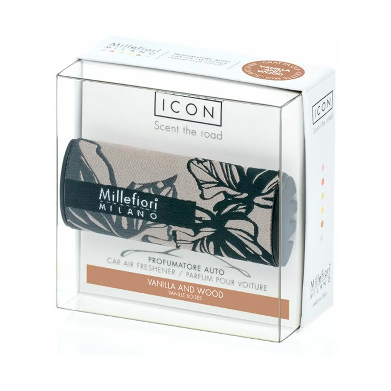 

Ароматизатор Millefiori Milano Цветочный текстиль Icon Vanilla & Wood (ваниль и дерево), Черный;белый