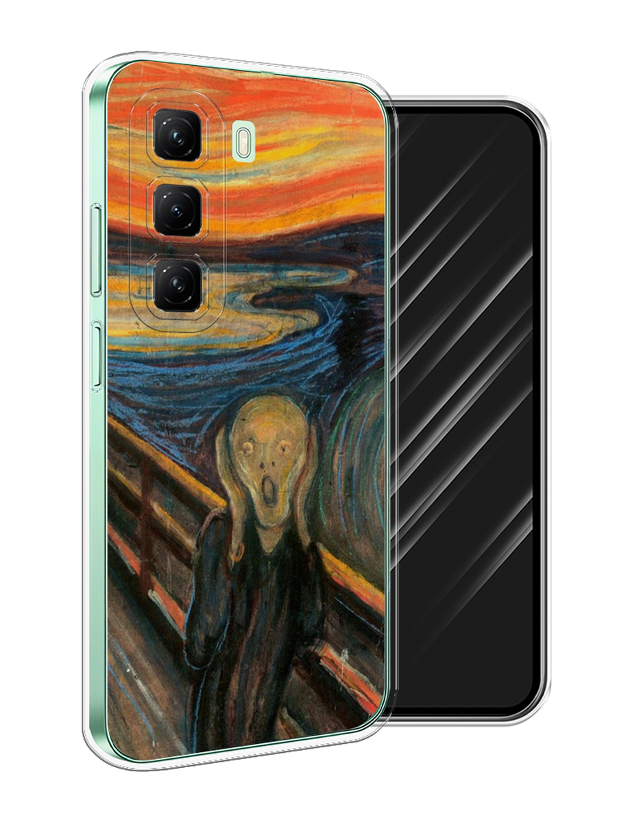 

Чехол Awog на Infinix Hot 50 4G "Крик", Оранжевый;синий;серый, 3106550-1