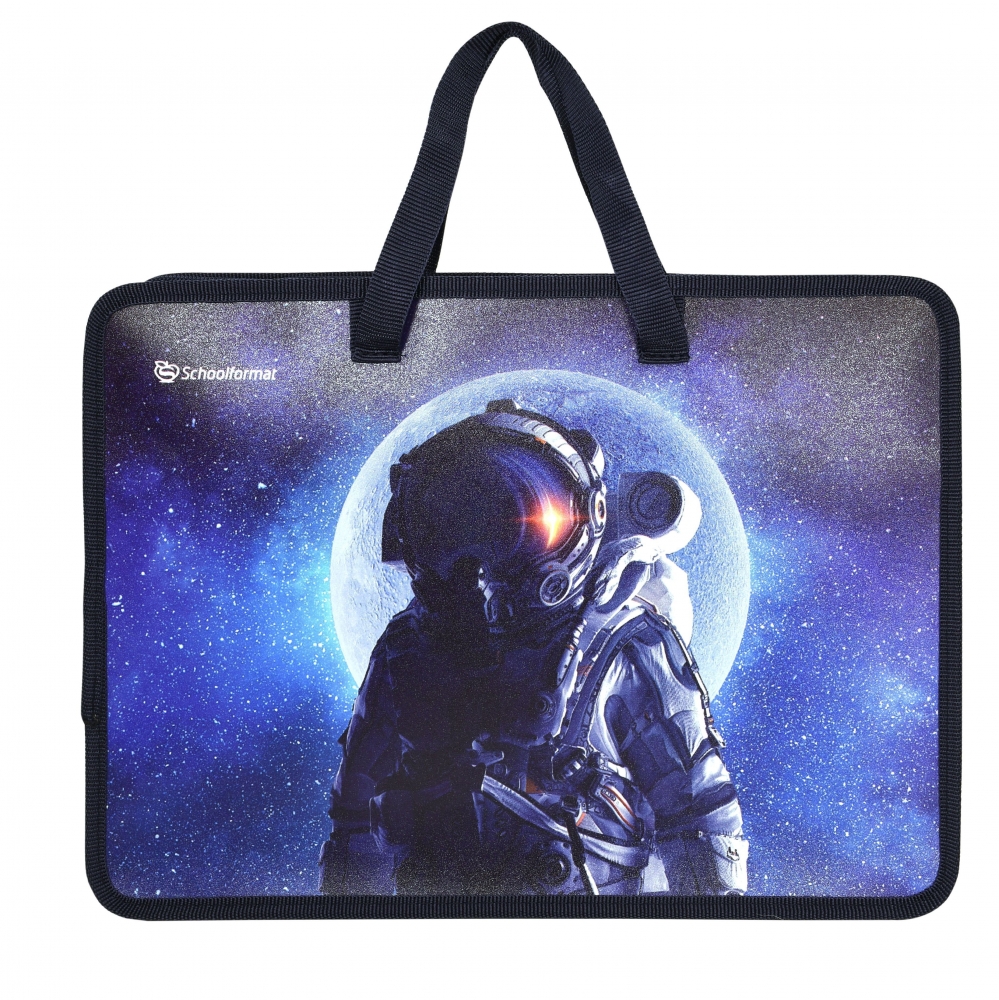

Папка для труда с ручкой А4 Schoolformat SPACE SOUL 330х260х75 пластик синий, ПТРТМРШ-СПС