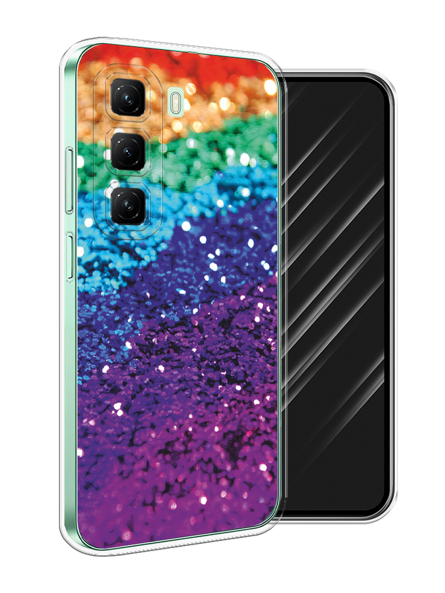 

Чехол Awog на Infinix Hot 50 4G "Блестящая радуга рисунок", Разноцветный, 3106550-1