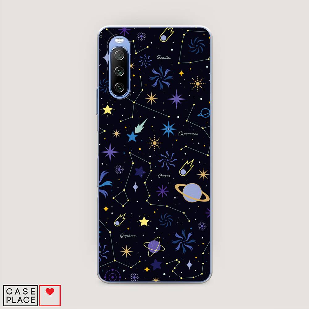 

Чехол на Sony Xperia 10 III "Цветной космос", Желтый, 54950-2