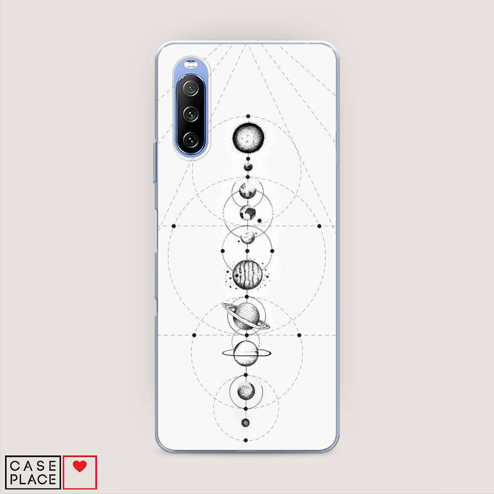 

Чехол на Sony Xperia 10 III "Парад планет", Серый, 54950-2