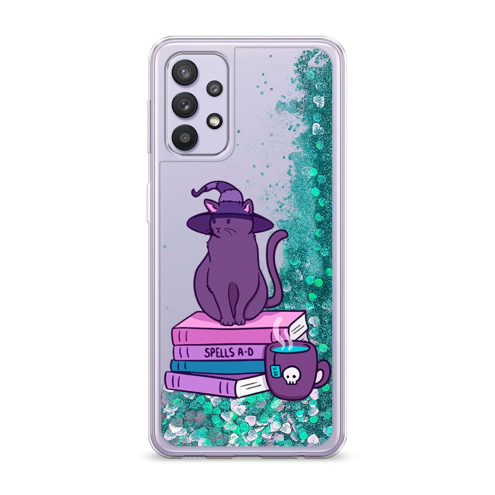 

Жидкий чехол с блестками "Magic Cat" на Samsung Galaxy A32, 2102095-1