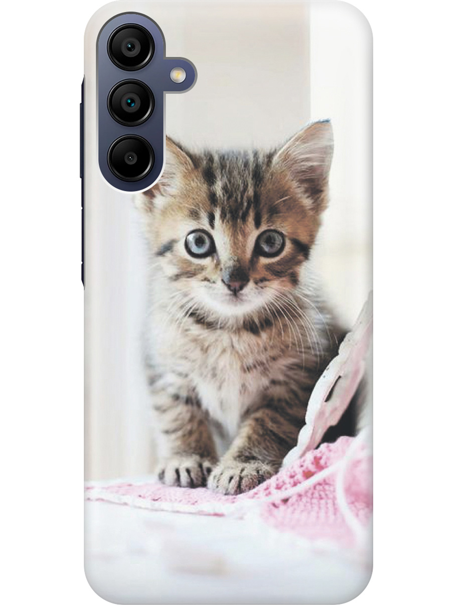 

Силиконовый чехол на Samsung Galaxy A15 с рисунком "Милый котенок", Белый;коричневый, 20012138