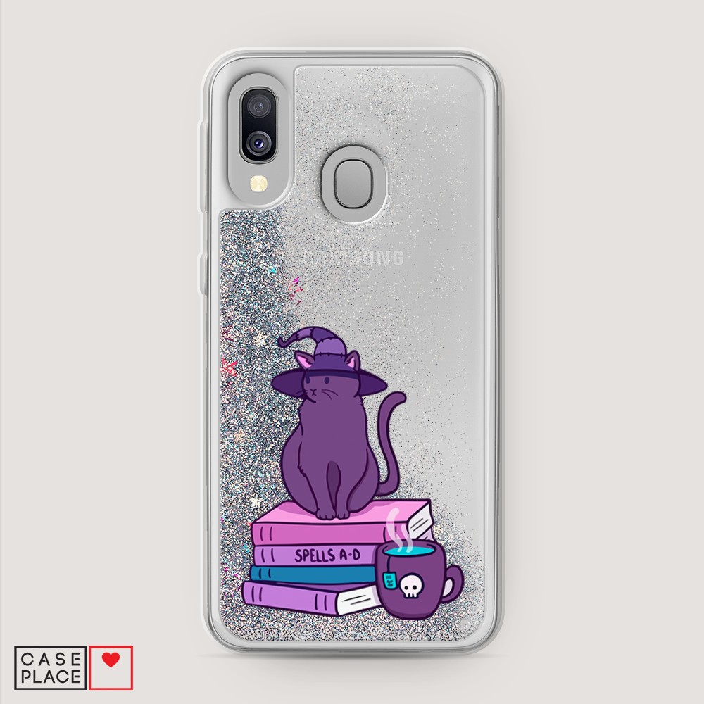 

Жидкий чехол с блестками "Magic Cat" на Samsung Galaxy A40