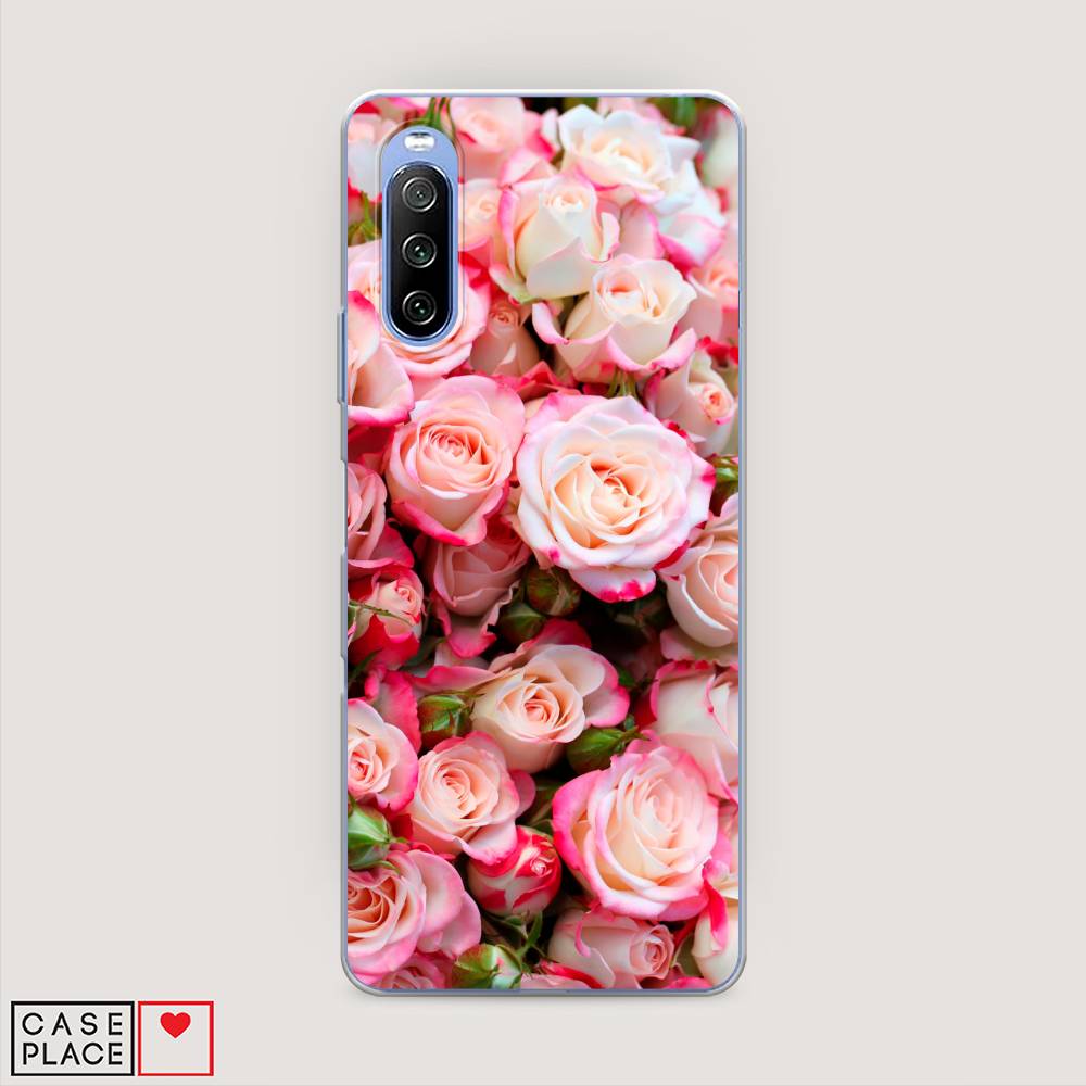 

Чехол на Sony Xperia 10 III "Много роз", Розовый, 54950-2