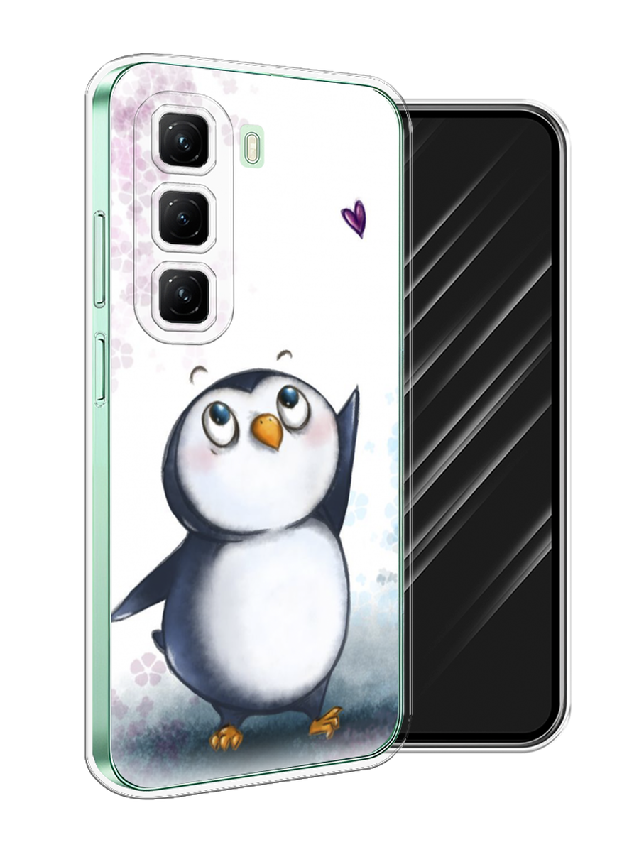 

Чехол Awog на Infinix Hot 50 4G "Пингвин и сердечко", Белый, 3106550-1