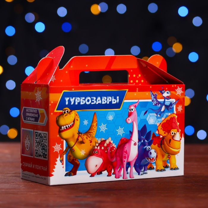 

Подарочная коробка Турбозавры, 17,5х7х10,5 см 5 шт., Красный