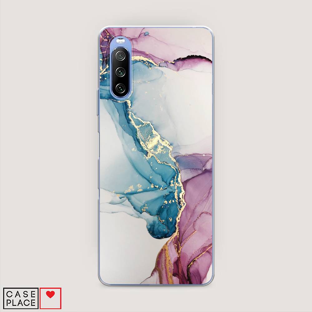 

Чехол на Sony Xperia 10 III "Розовые разводы рисунок", 54950-3