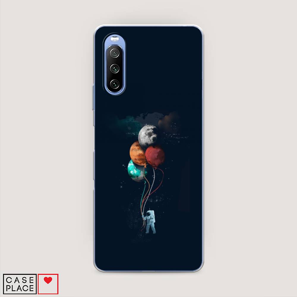 

Чехол на Sony Xperia 10 III "Космонавт с шариками", Разноцветный, 54950-4