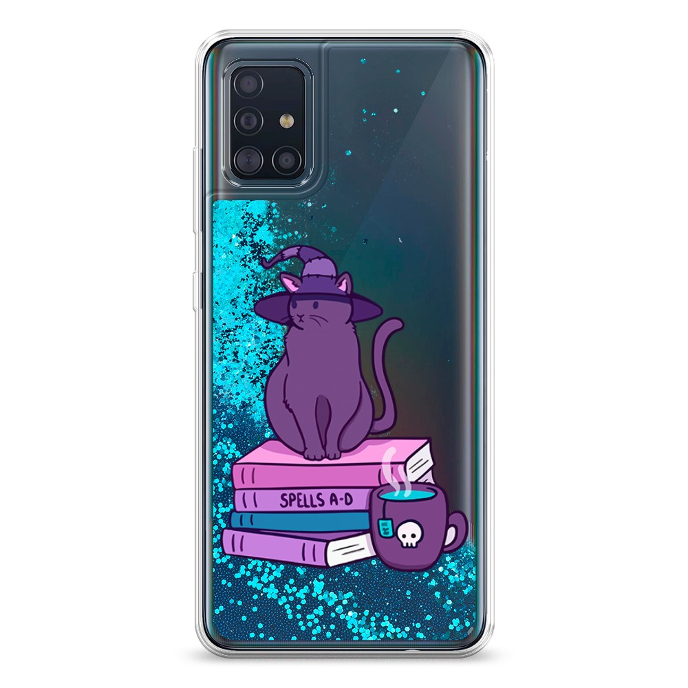 

Жидкий чехол с блестками "Magic Cat" на Samsung Galaxy A51