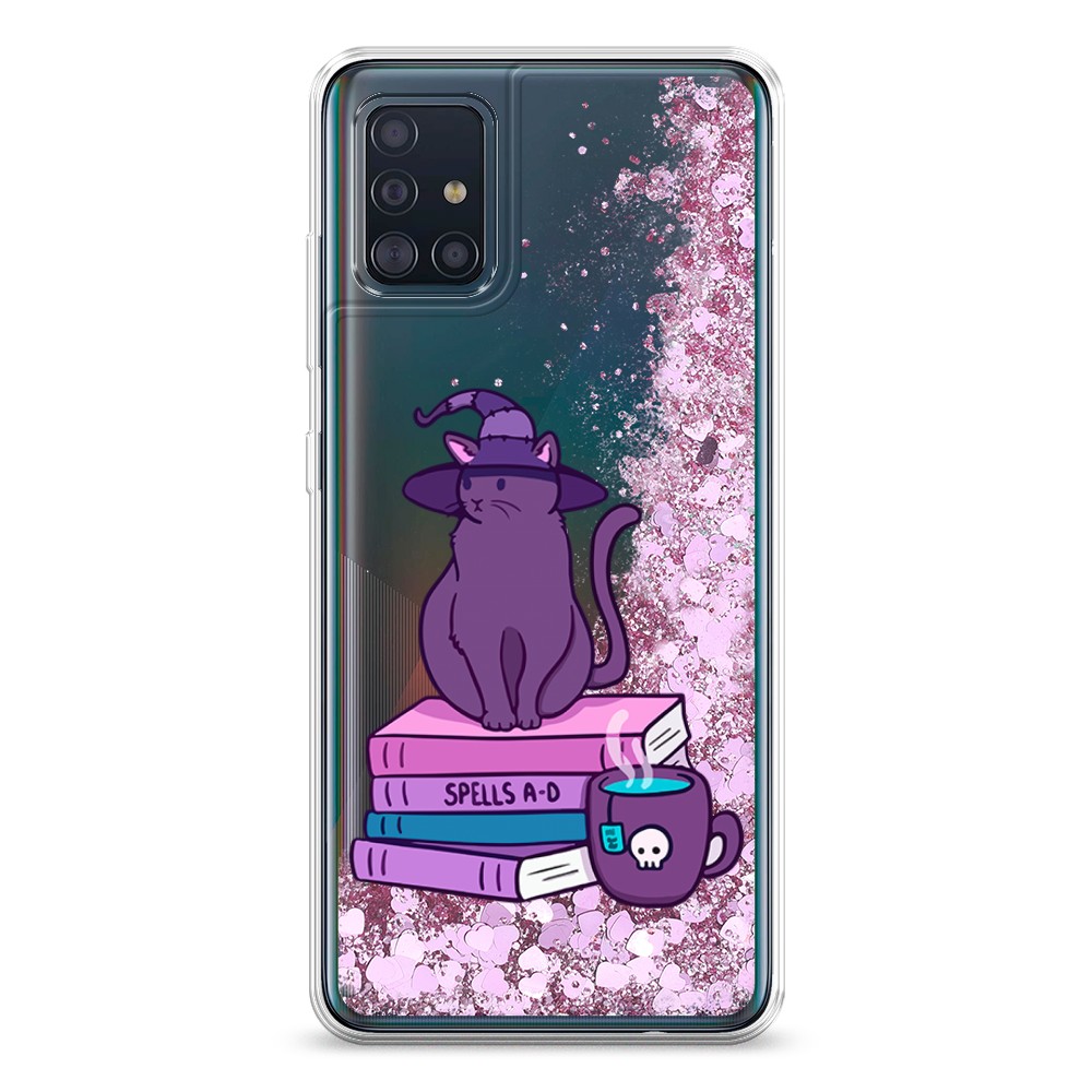 

Жидкий чехол с блестками "Magic Cat" на Samsung Galaxy A51, 28994-1