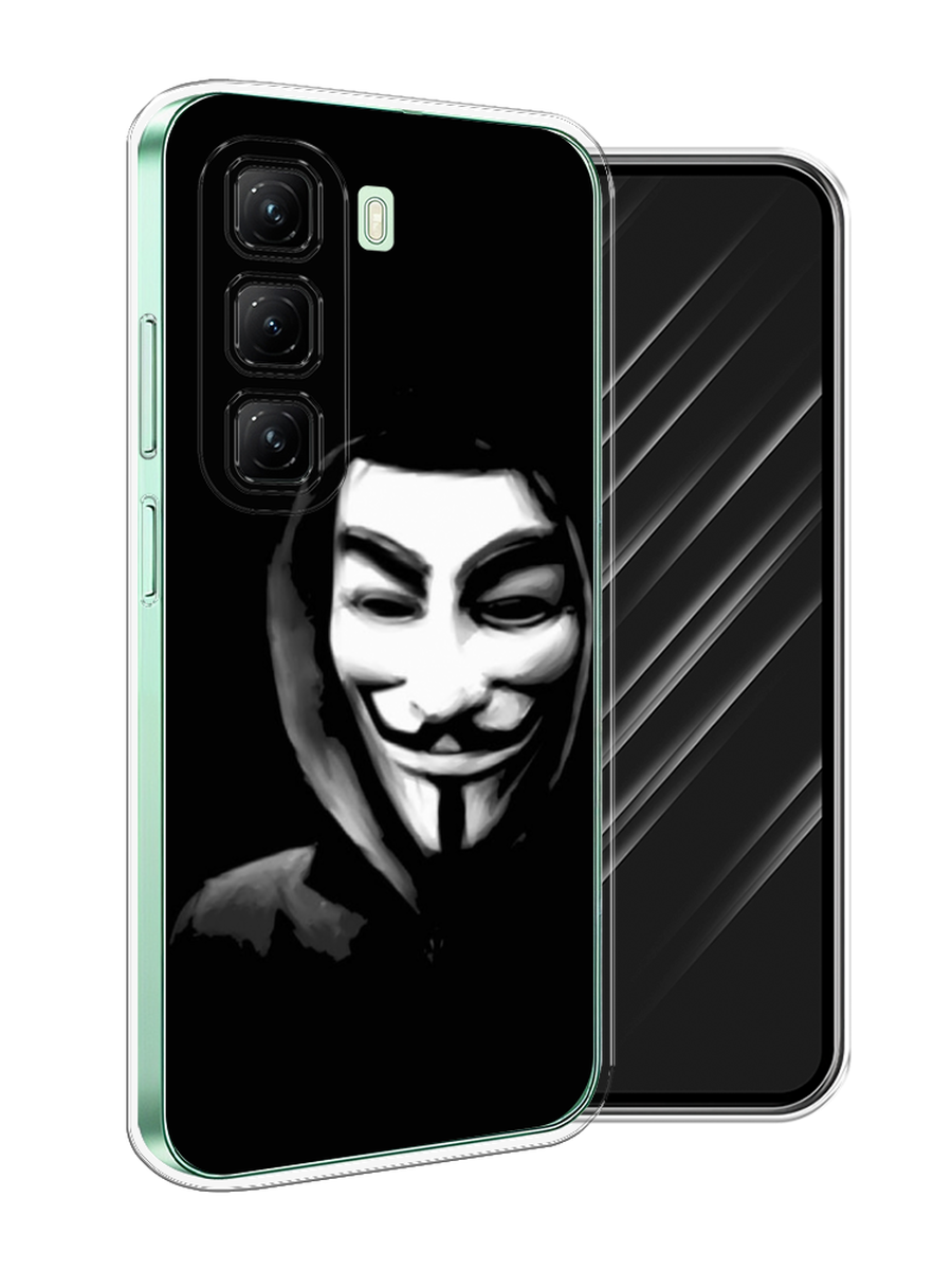 

Чехол Awog на Infinix Hot 50 4G "Анонимус", Черный;серый;белый, 3106550-1