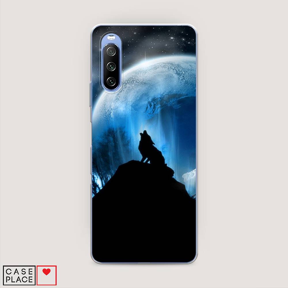

Чехол на Sony Xperia 10 III "Волк 2", Синий;черный;белый, 54950-1