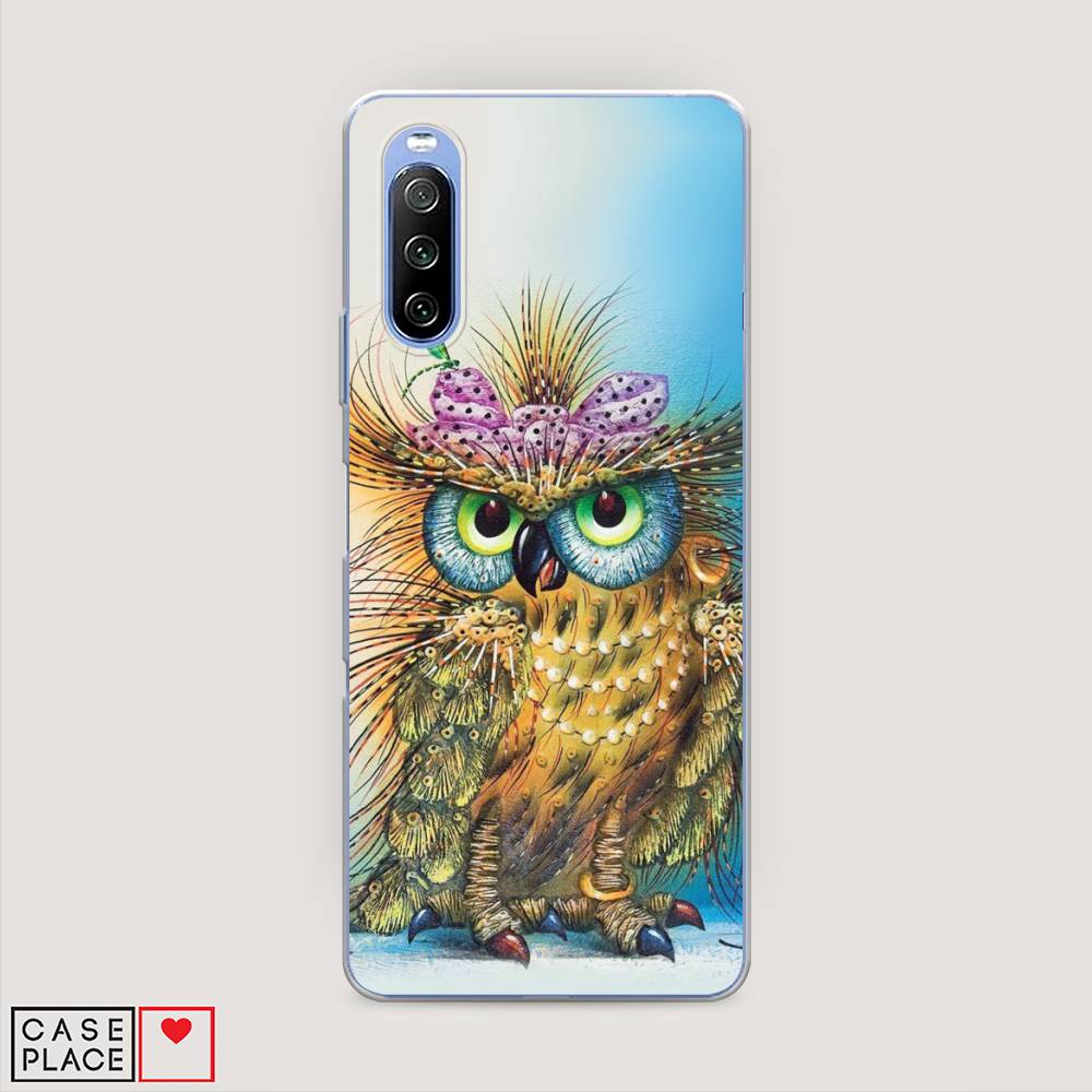 

Чехол на Sony Xperia 10 III "Модная сова", Коричневый;голубой, 54950-1