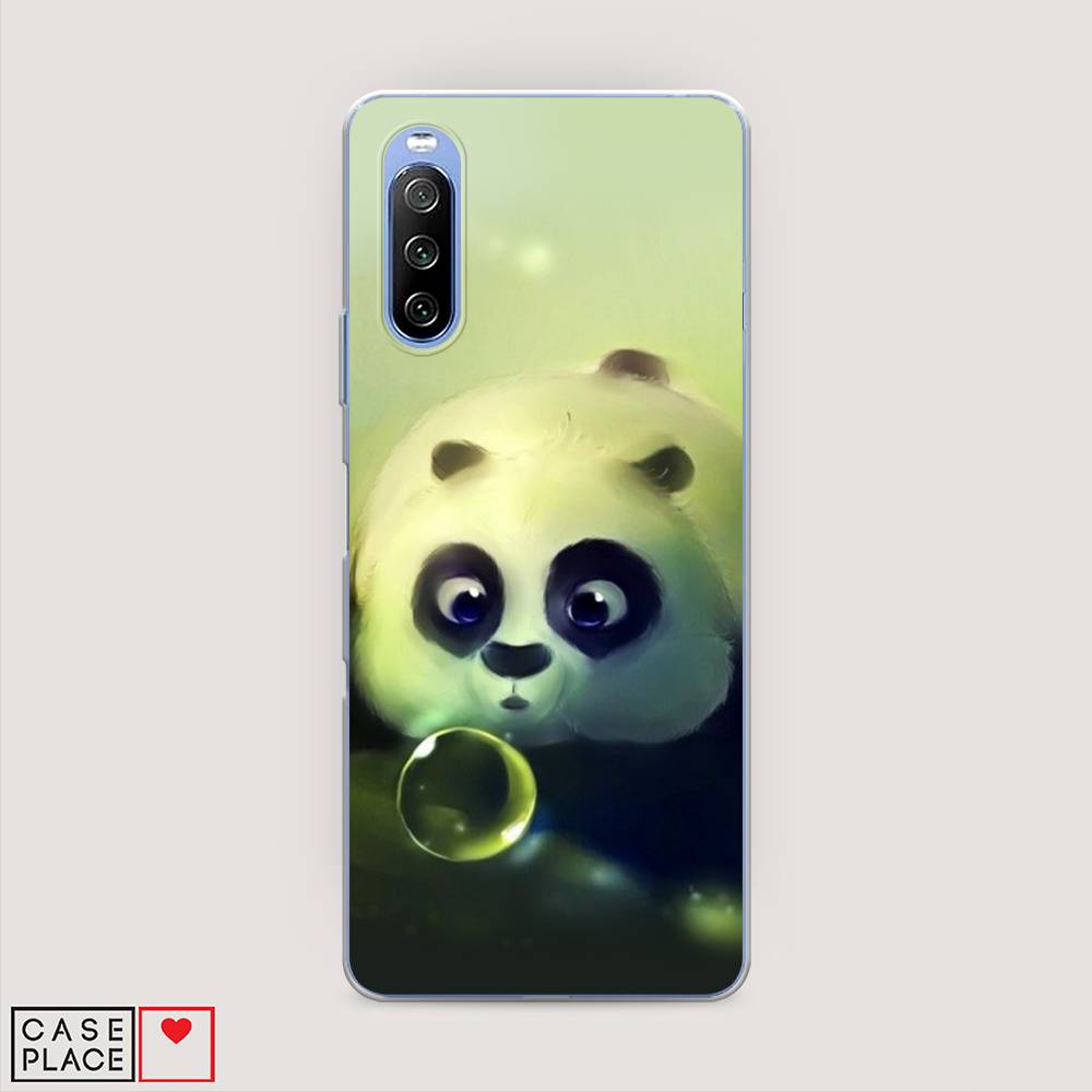 

Чехол на Sony Xperia 10 III "Малыш панды", Зеленый;черный;серый, 54950-1