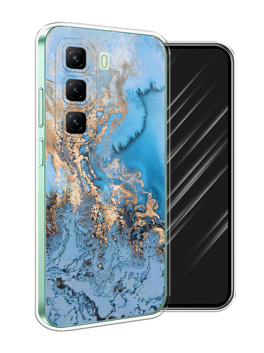 

Чехол Awog на Infinix Hot 50 4G "Морозная лавина синяя", Серебристый, 3106550-1