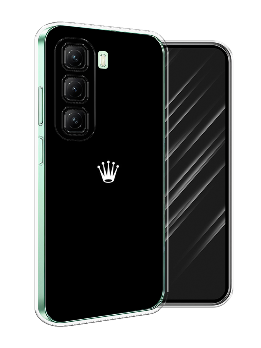 

Чехол Awog на Infinix Hot 50 4G "Белая корона на черном фоне", Черный, 3106550-1