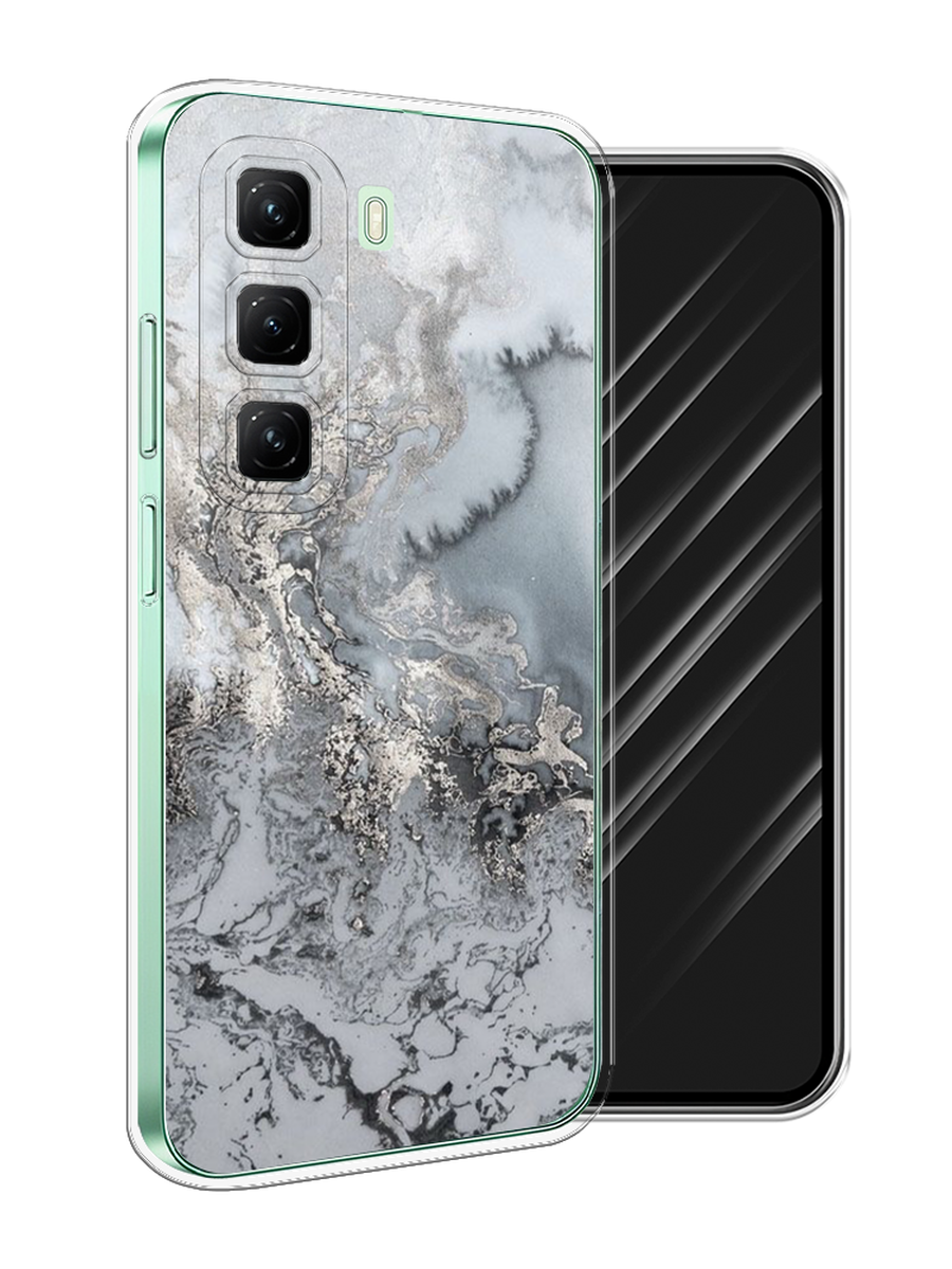 

Чехол Awog на Infinix Hot 50 4G "Морозная лавина серая", Серый;серебристый, 3106550-1