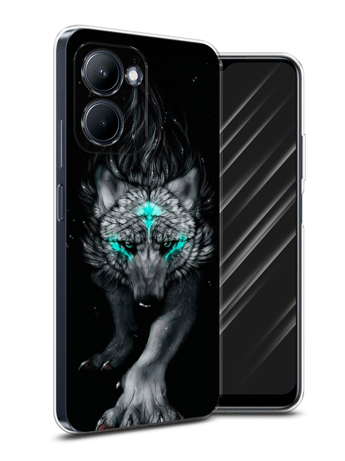 

Чехол Awog на Realme C33 "Волшебный волк", Черный;серый, 2511350-2