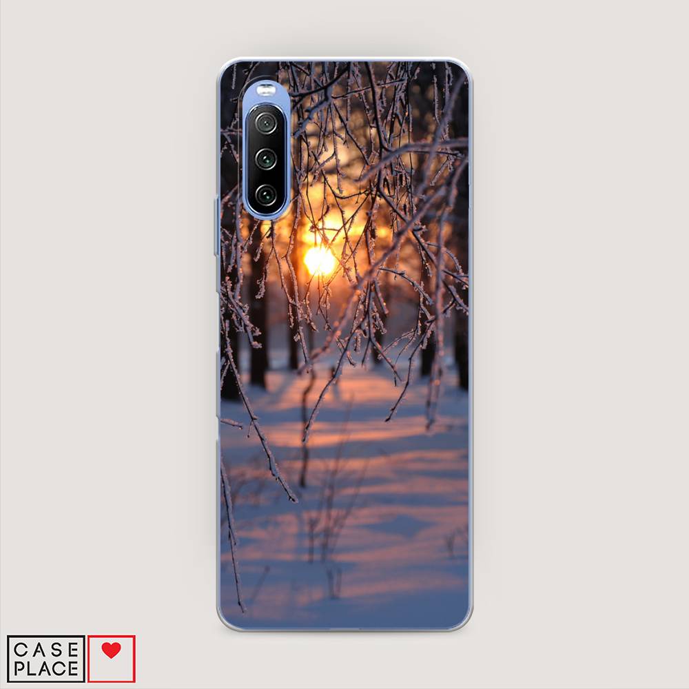 

Чехол на Sony Xperia 10 III "Зима 7", Оранжевый;розовый;черный, 54950-2