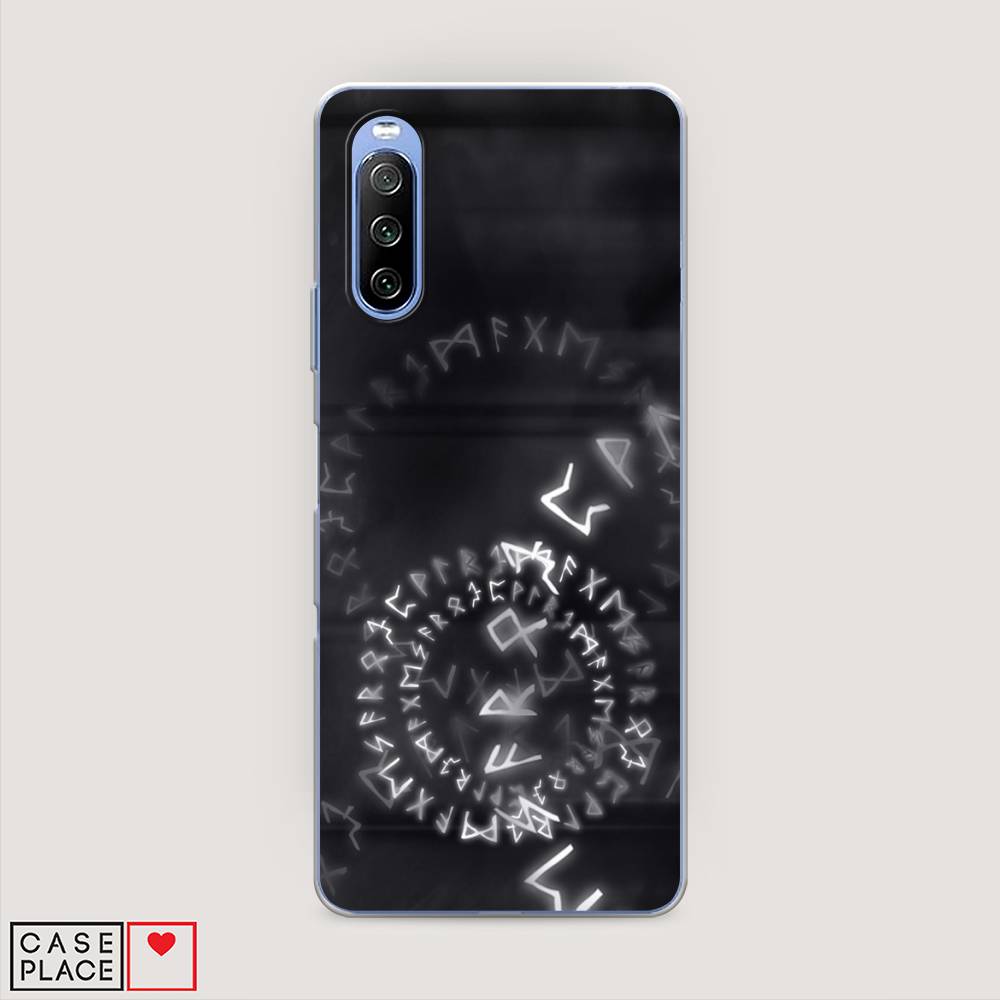 

Чехол на Sony Xperia 10 III "Руны", Серый;черный, 54950-3