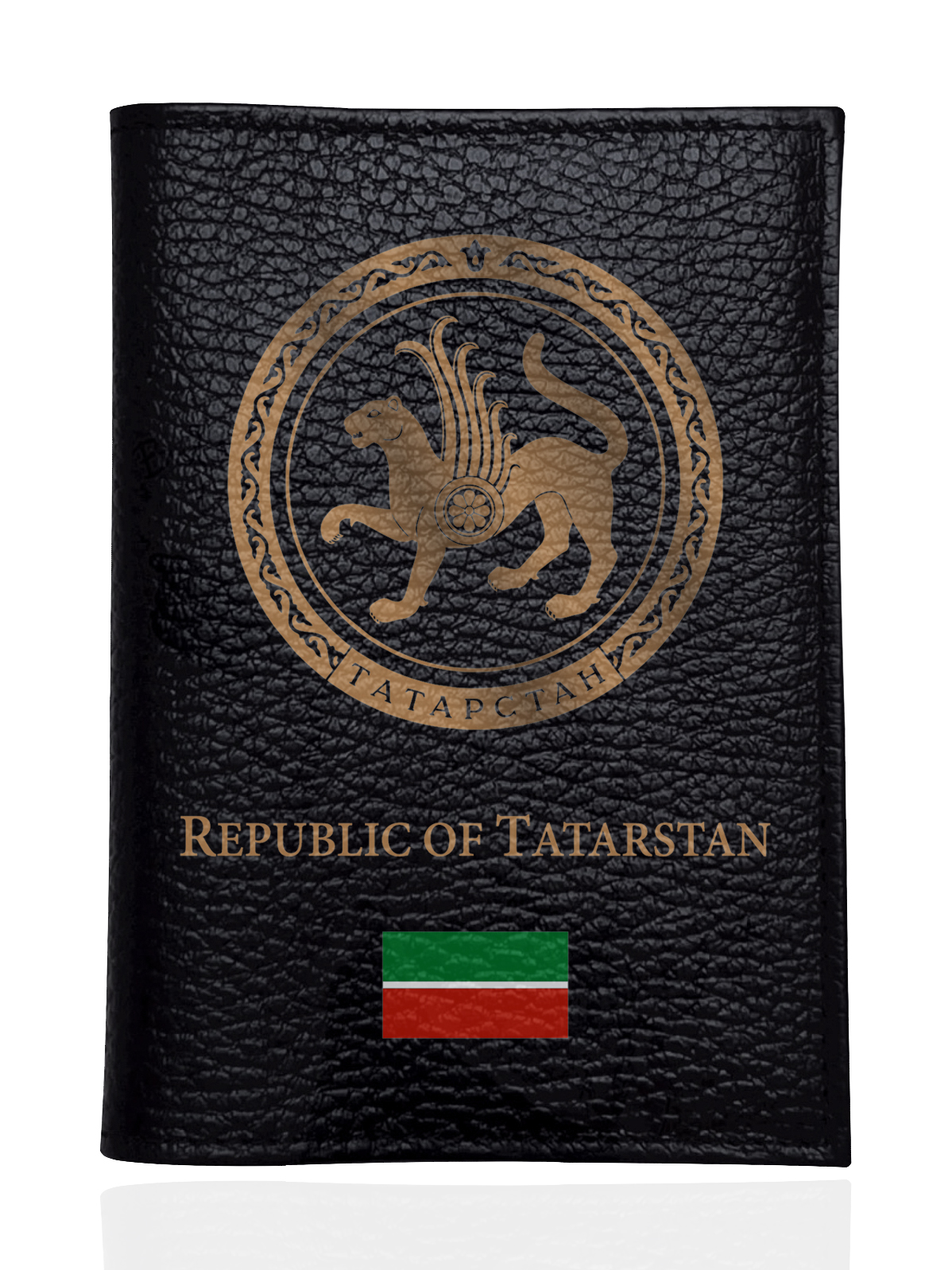 

Обложка для паспорта унисекс SignumCase Золотой Герб Татарстана черная, Черный;золотистый, Золотой Герб Татарстана