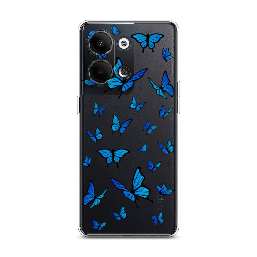 

Чехол Awog на Oppo Reno 9 "Синие бабочки", Синий;белый, 2512750-1