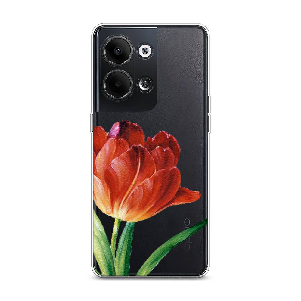 

Чехол Awog на Oppo Reno 9 "Красный тюльпан", Оранжевый;зеленый, 2512750-8