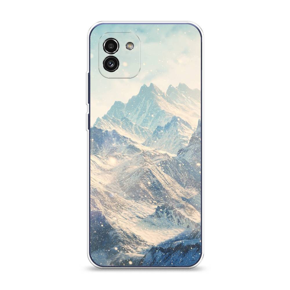 

Чехол Awog на Samsung Galaxy A03 / Самсунг A03 "Горы 4", Голубой, 2104950-4