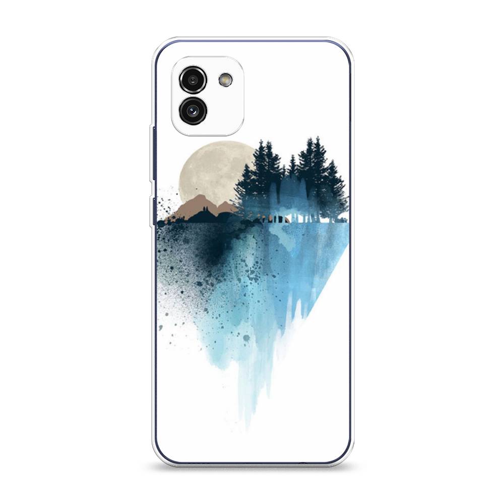 

Чехол Awog на Samsung Galaxy A03 / Самсунг A03 "Горы 5", Голубой, 2104950-4