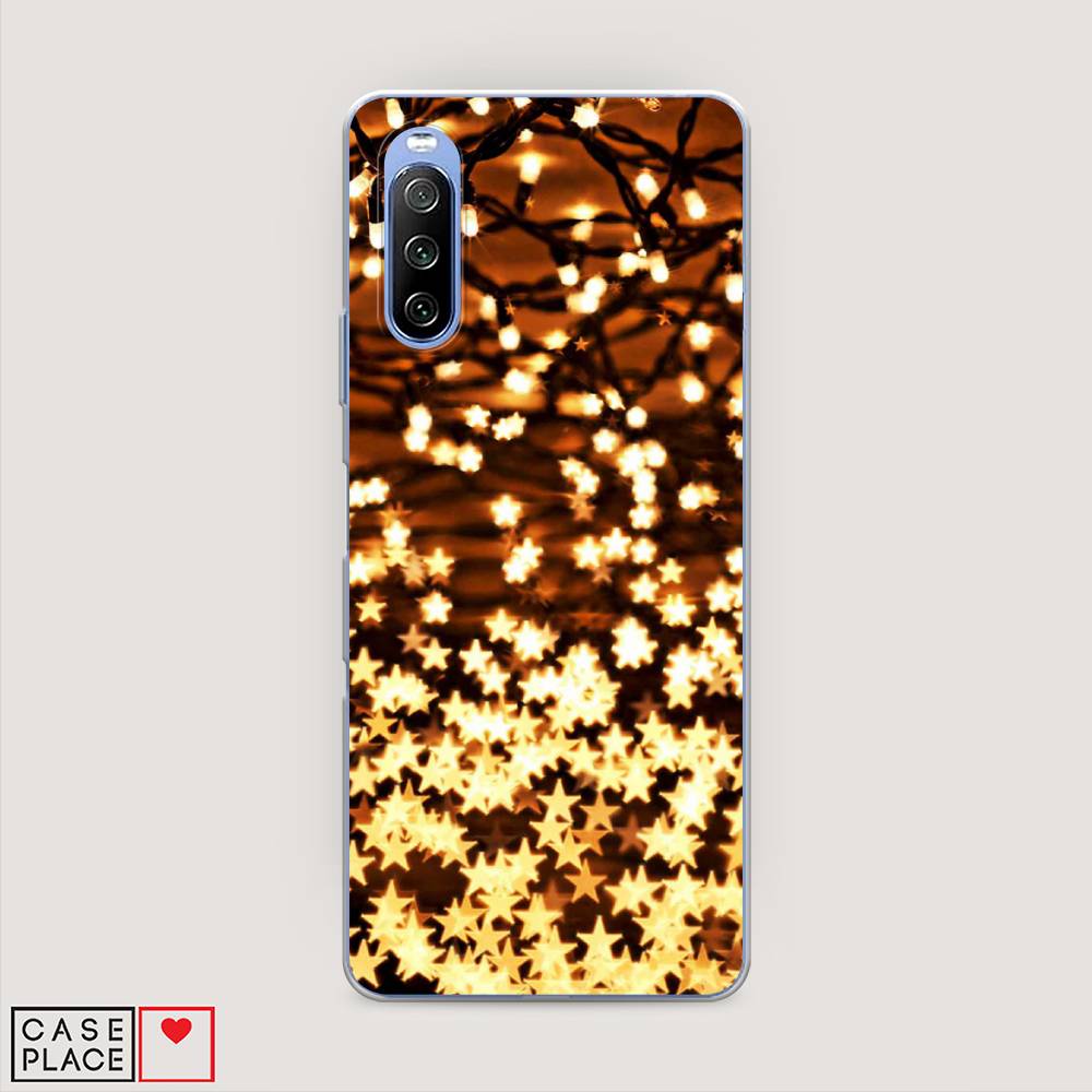 

Чехол на Sony Xperia 10 III "Новогодняя гирлянда", Золотистый, 54950-5