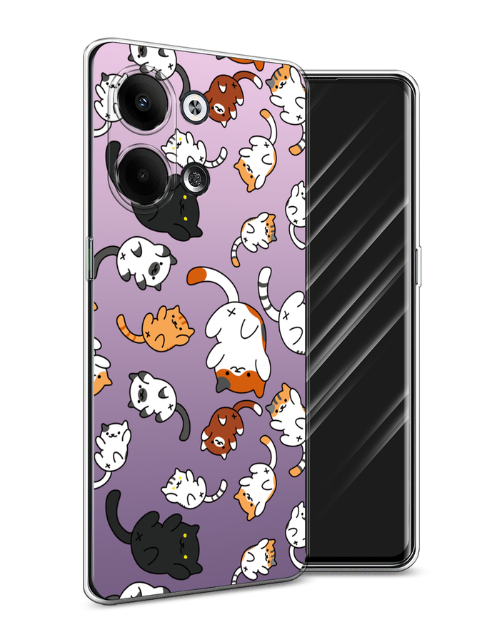 

Чехол Awog на Oppo Reno 9 "Котопад", Фиолетовый;белый, 2512750-7