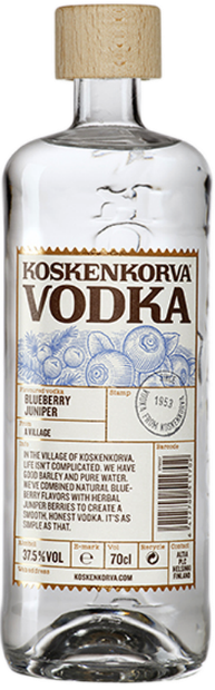 

Водка Koskenkorva, черника и можжевельник