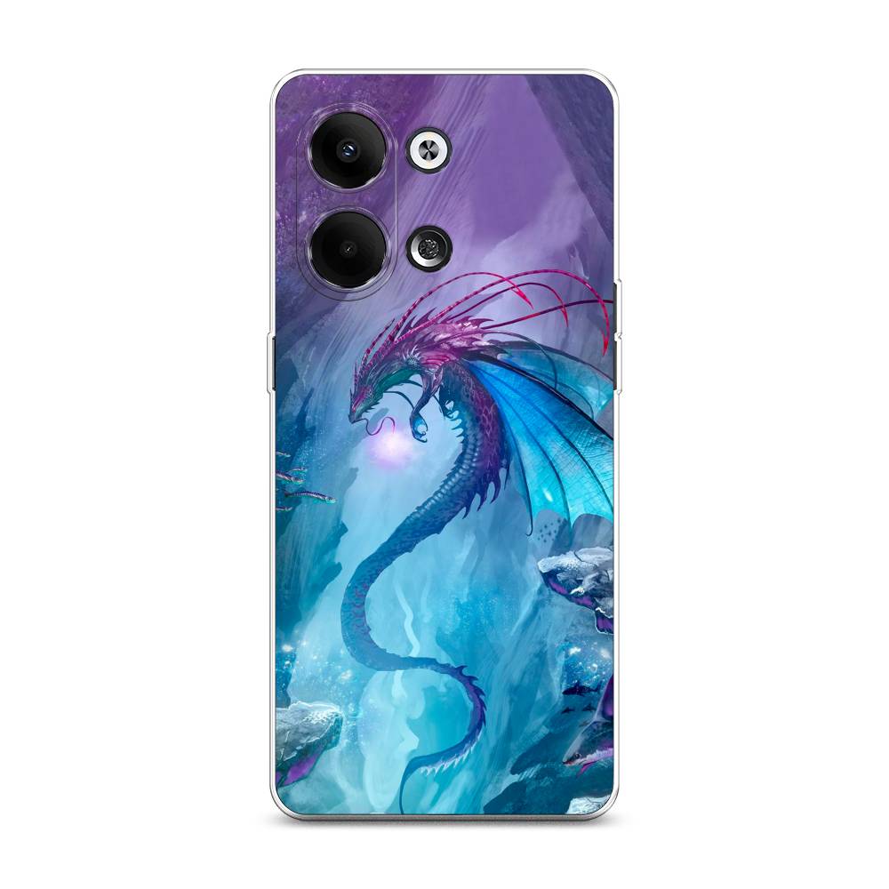 

Чехол Awog на Oppo Reno 9 "Водный дракон", Голубой;фиолетовый;синий, 2512750-2