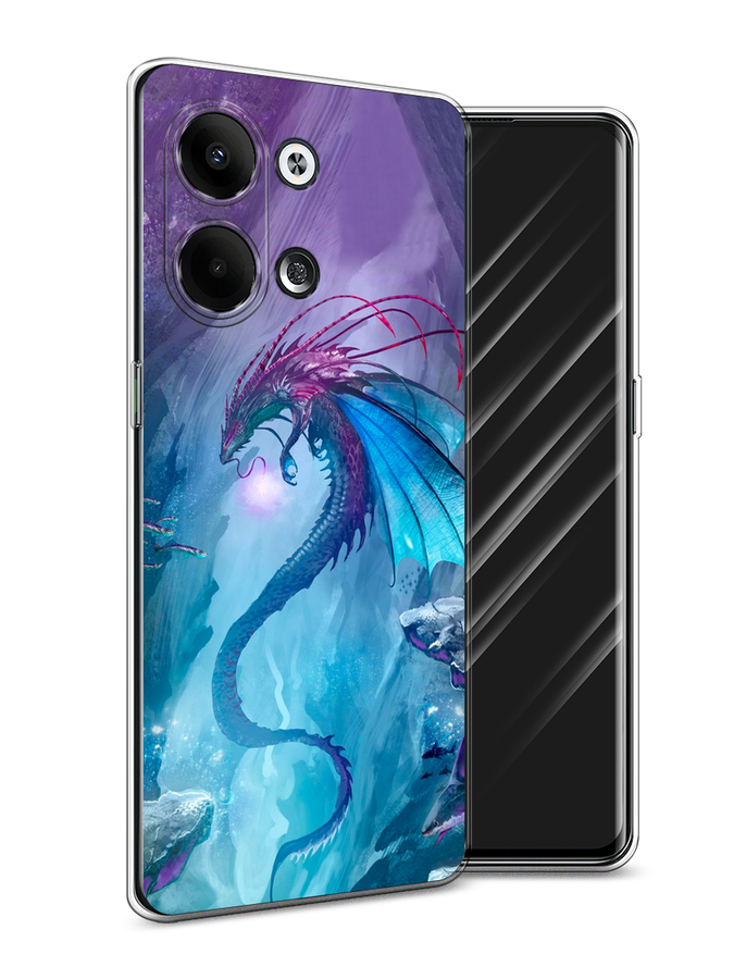 

Чехол Awog на Oppo Reno 9 "Водный дракон", Голубой;фиолетовый;синий, 2512750-2