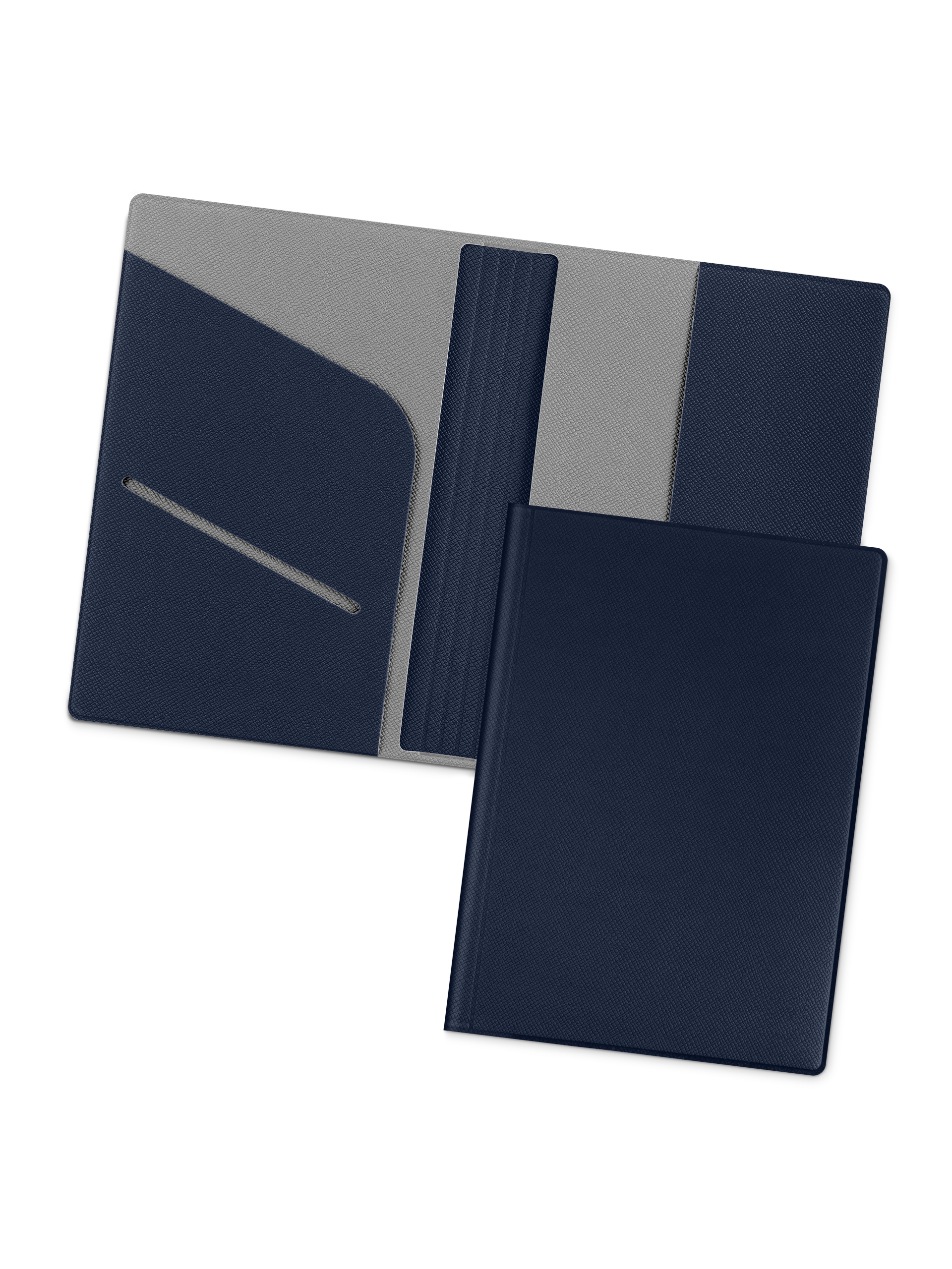 Обложка для паспорта унисекс Flexpocket KOP-01 сине-серая