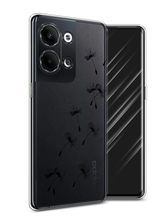 

Чехол Awog на Oppo Reno 9 "Летящие одуванчики", Черный, 2512750-8
