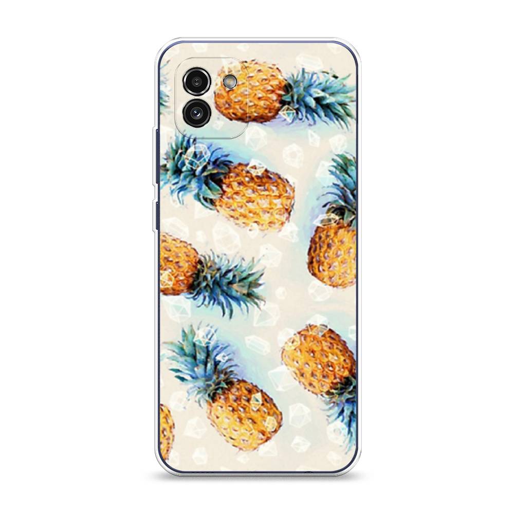 

Чехол Awog на Samsung Galaxy A03 / Самсунг A03 "Ананасы", Бежевый, 2104950-3