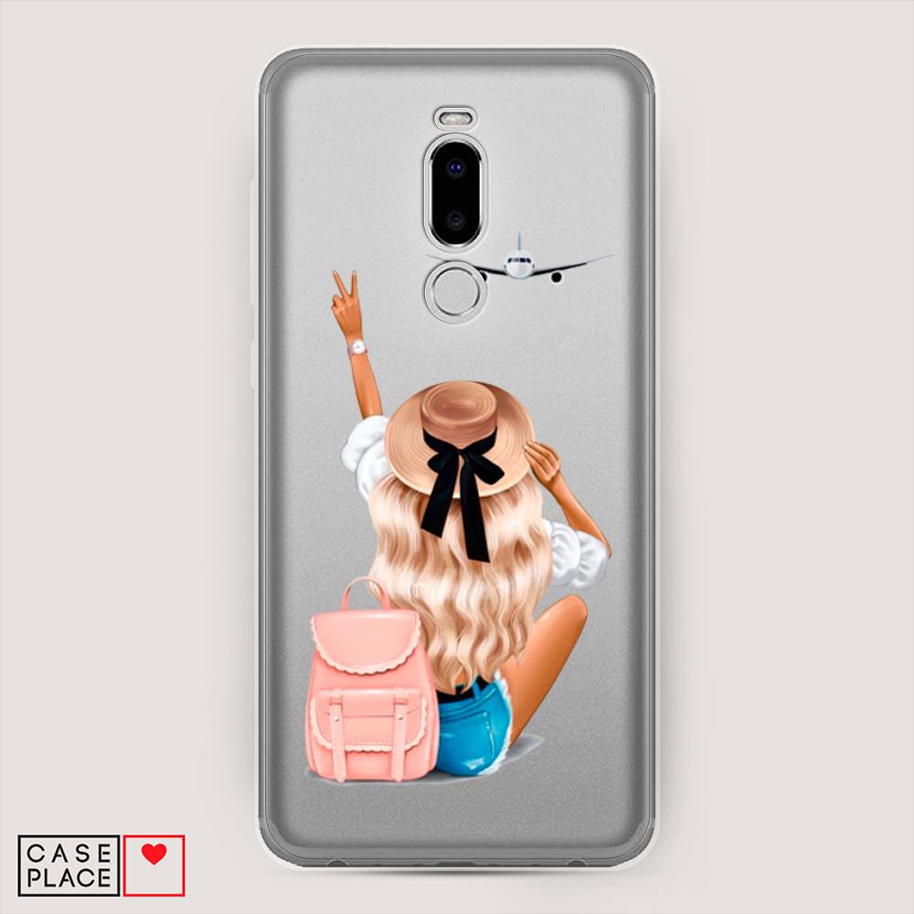 

Чехол Awog на Meizu Note 8 "Автостопом самолетом", Бежевый;розовый;голубой, 73050-7