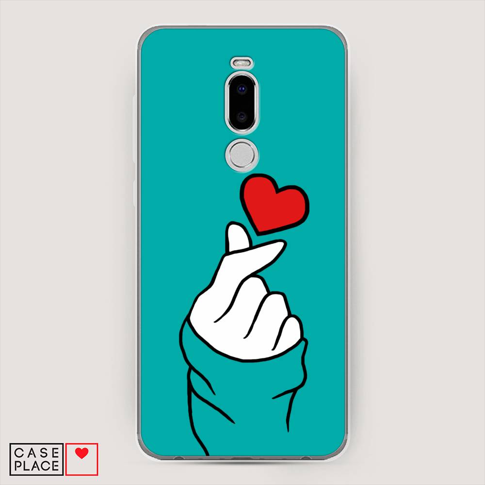 

Чехол Awog на Meizu Note 8 "Маленькое сердечко", Голубой;белый;красный, 73050-7
