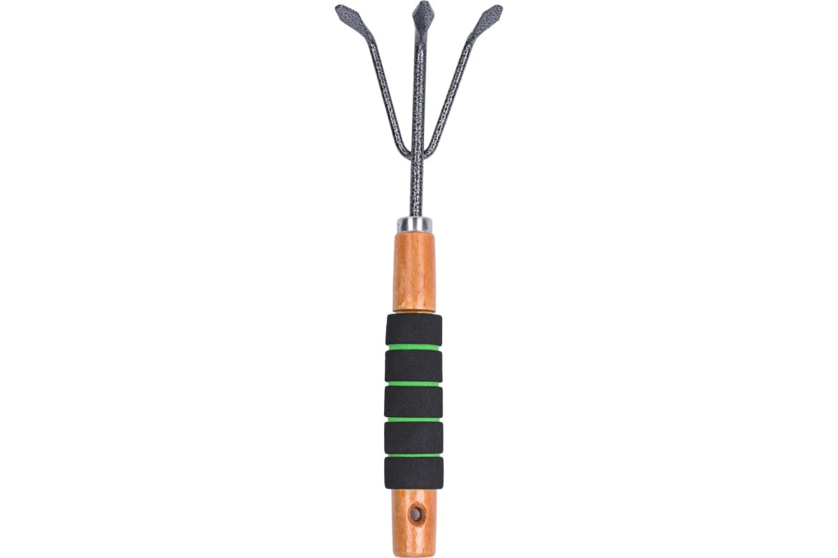 Рыхлитель с 3 зубьями, деревянной ручкой и мягкой накладкой Gigant GVER-03