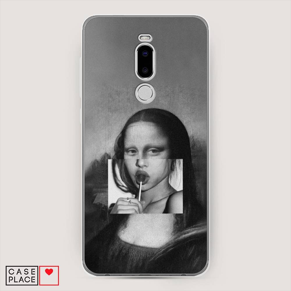 

Чехол Awog на Meizu Note 8 "Mona Lisa sucking lollipop", Серый, 73050-9