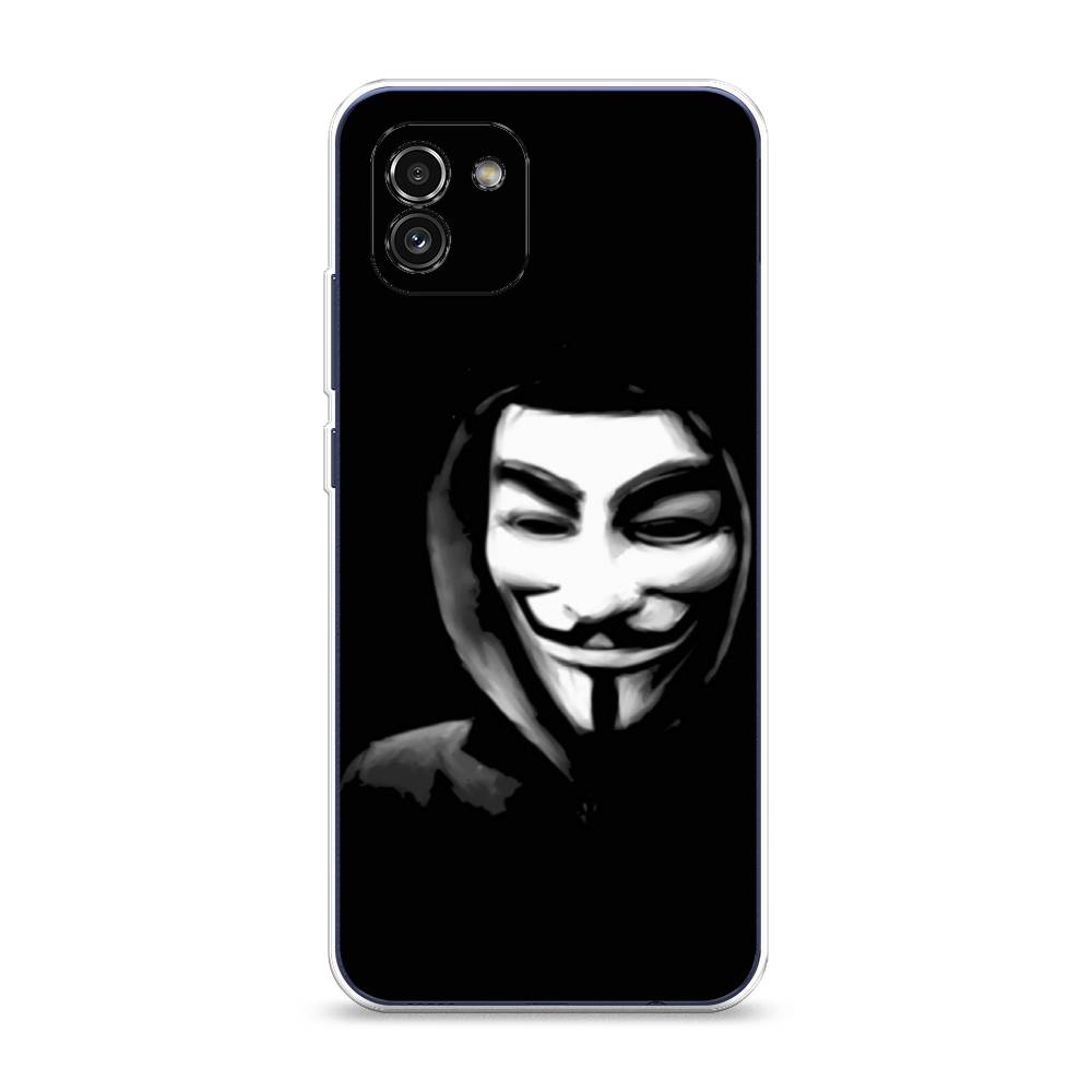 

Чехол Awog на Samsung Galaxy A03 / Самсунг A03 "Анонимус", Черный;серый;белый, 2104950-5